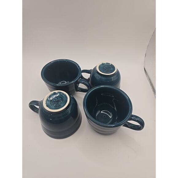 Set of 4 Fiesta Homer Laughlin Juniper Coffee Tea Cups Mugs - Picture 2 of 3